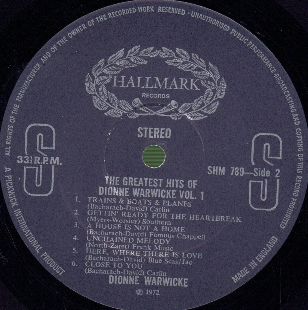 Dionne Warwick - Greatest Hits Of Vol 1 - Lp