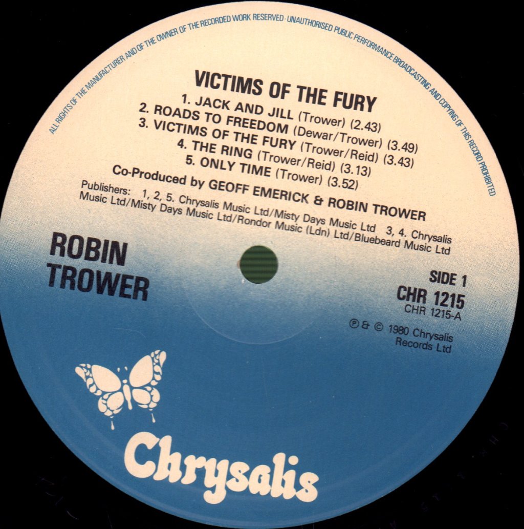 Robin Trower - Victims Of The Fury - Lp
