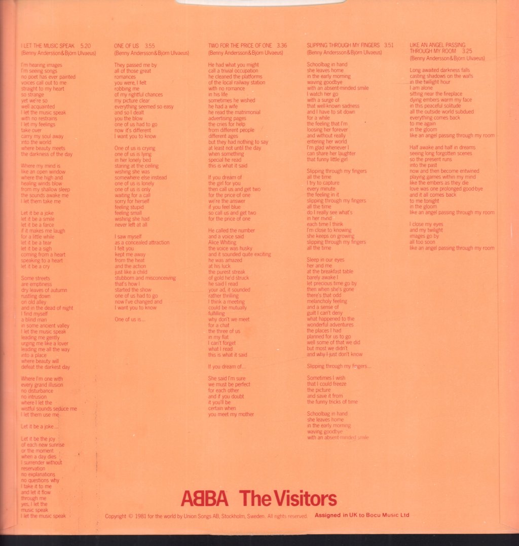 ABBA - Visitors - Lp