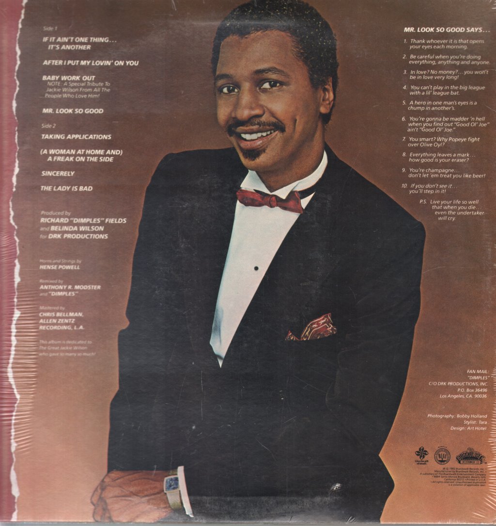 Richard Dimples Fields - Mr Look So Good - Lp