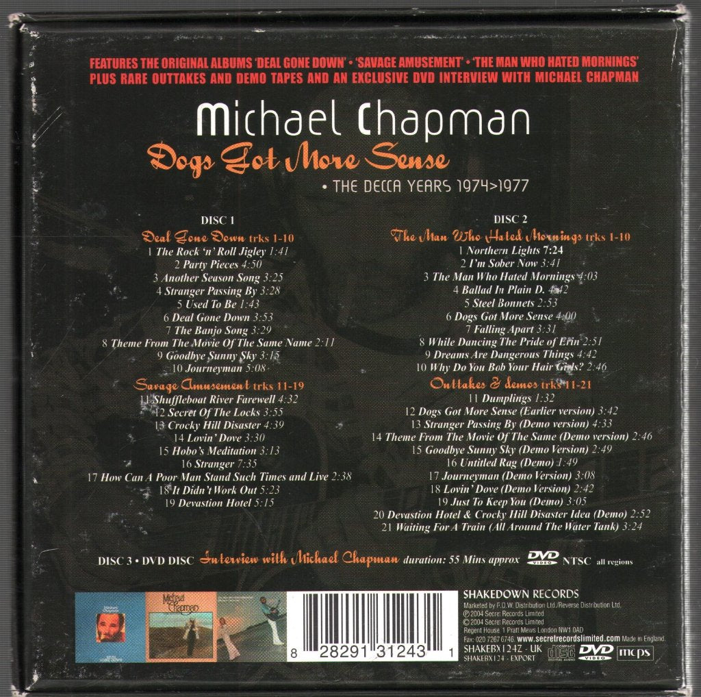 Michael Chapman - Dogs Got More Sense - The Decca Years 1974>1977 - Cd Set