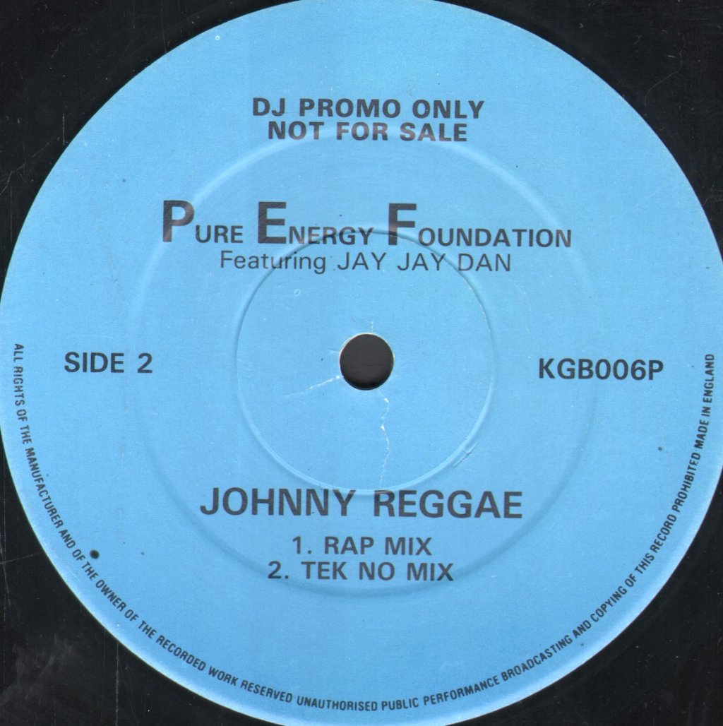 Pure Energy Foundation Featuring Jay Jay Dan - Johnny Reggae - 12 Inch