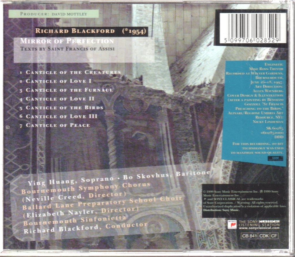 Ying Huang, Bournemouth Sinfonietta - Richard Blackford - Mirror Of Perfection - Cd