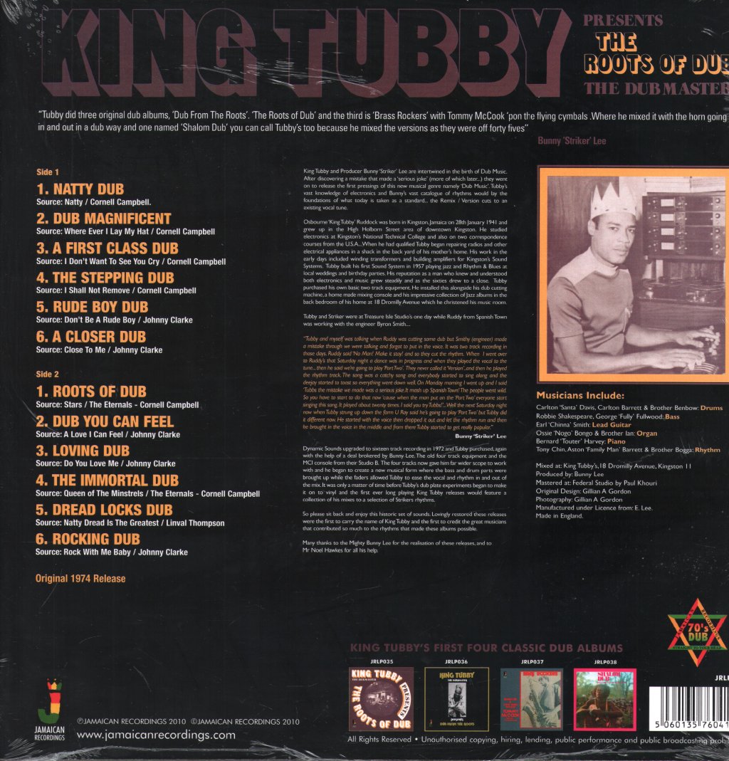 King Tubby - Presents The Roots Of Dub - Lp