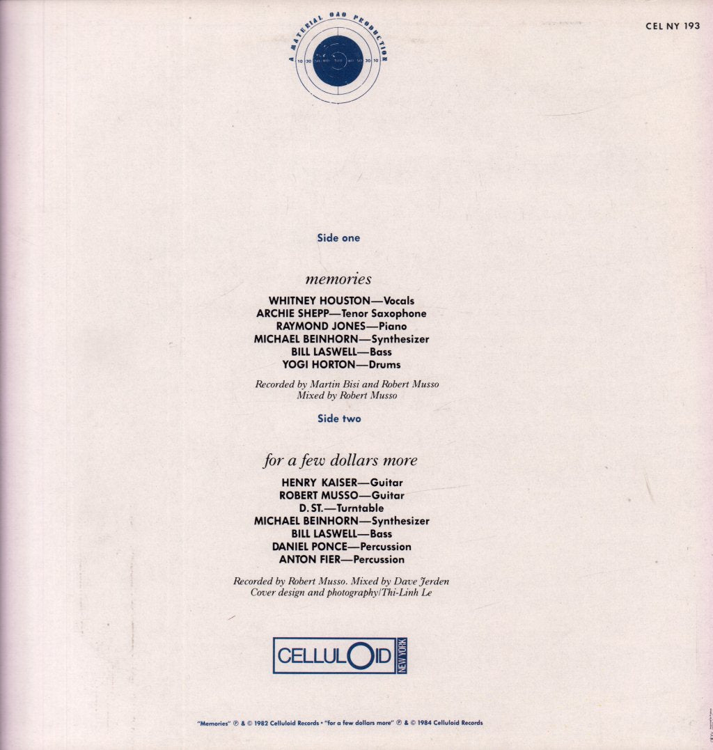 Material Whitney Houston Featuring Archie Shepp - Memories - 12 Inch