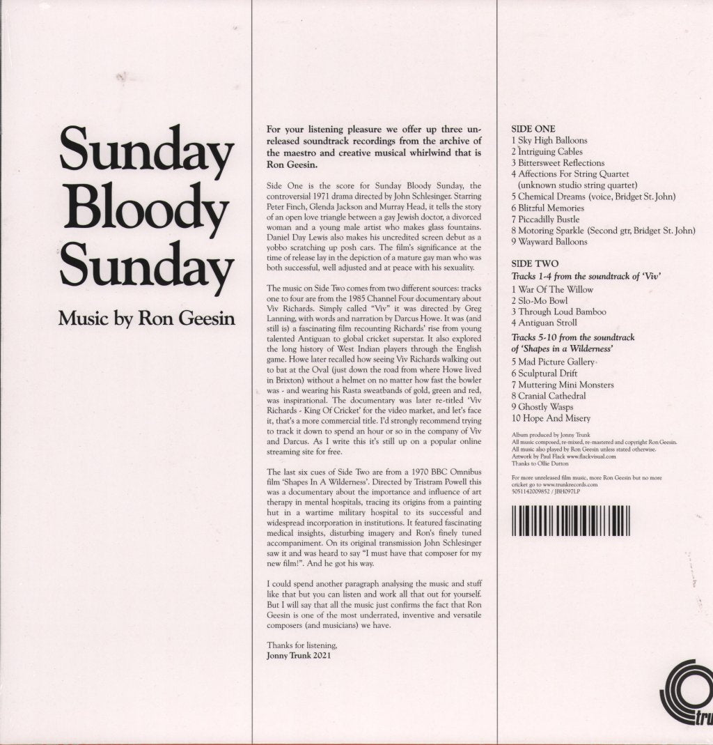 Ron Geesin - Sunday Bloody Sunday - Lp