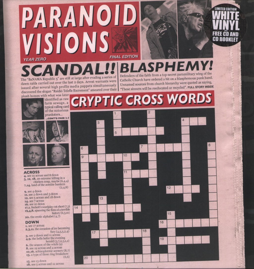 Paranoid Visions - Cryptic Cross Words - Lp
