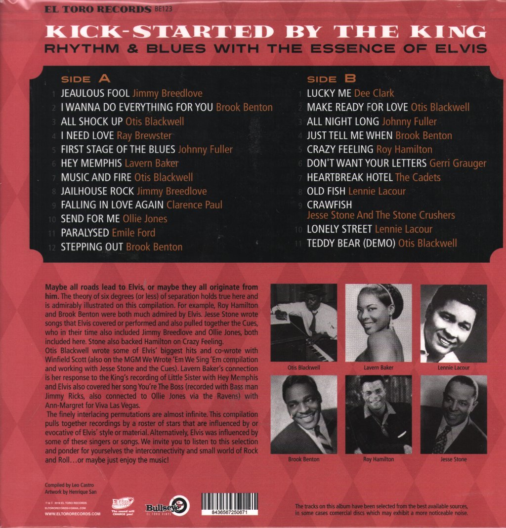 Various Artists - Kick-Started By The King (Rhythm & Blues With The Essence Of Elvis) - Lp