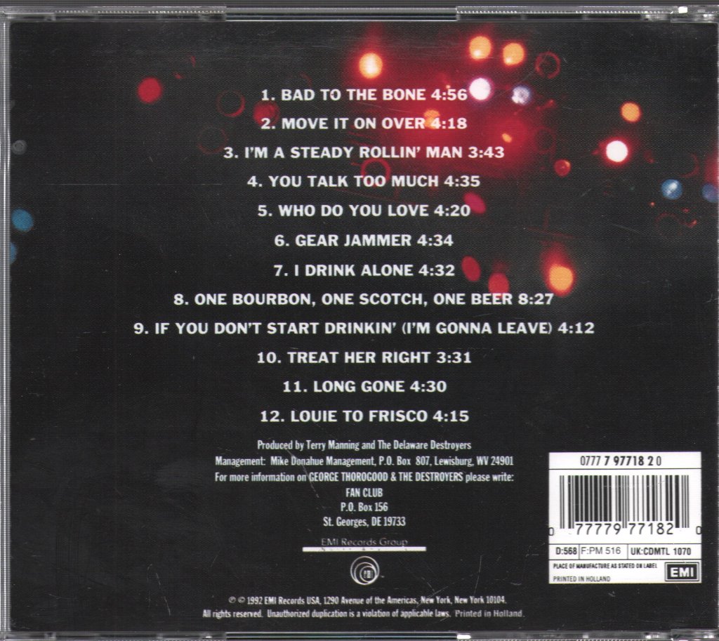 George Thorogood And The Destroyers - Baddest Of George Thorogood And The Destroyers - Cd