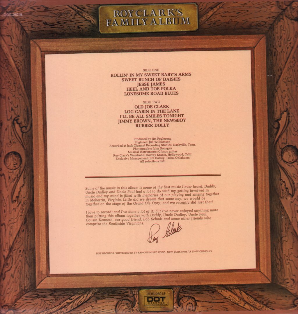 Roy Clark - Roy Clark's Family Album - Lp