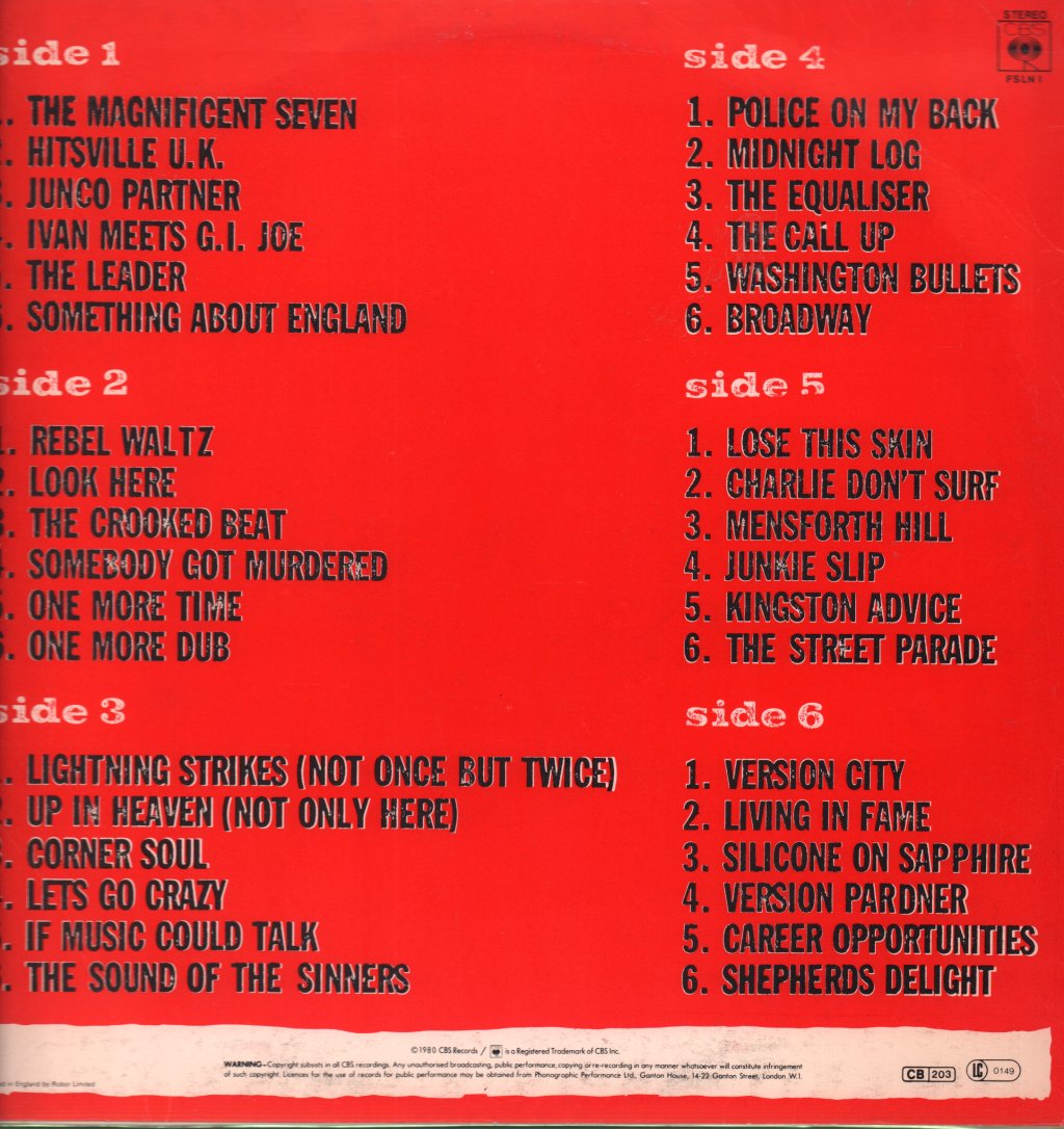 Clash - Sandinista - Triple Lp