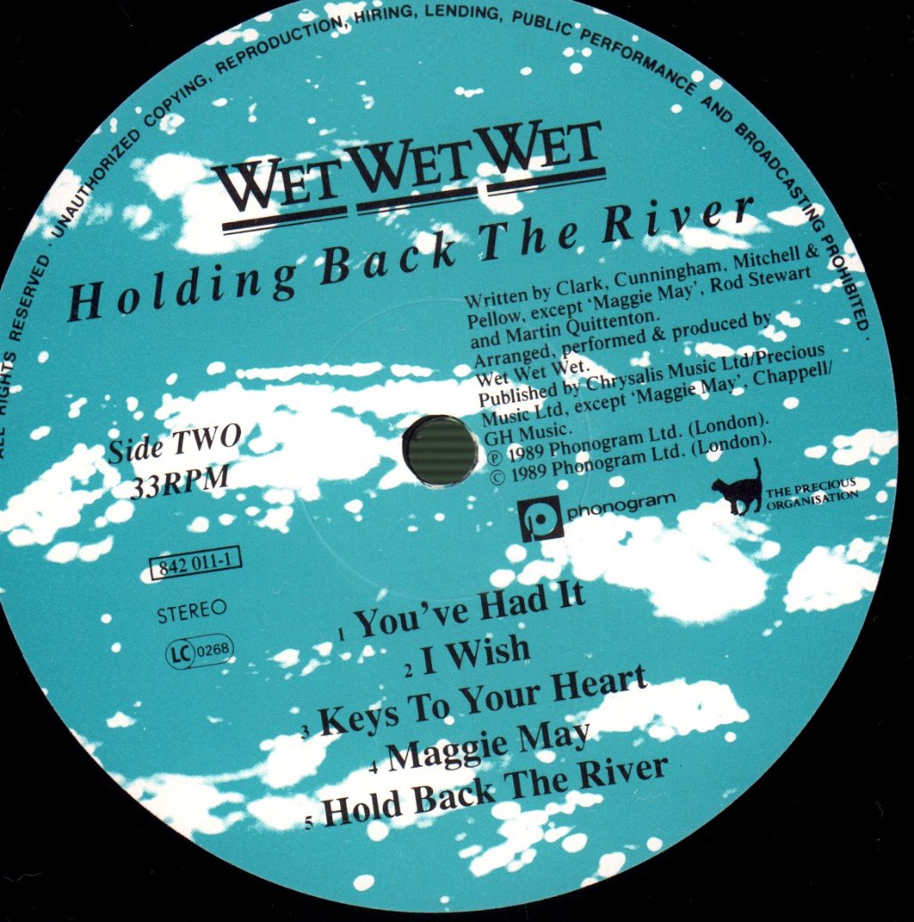 Wet Wet Wet - Holding Back The River - Lp