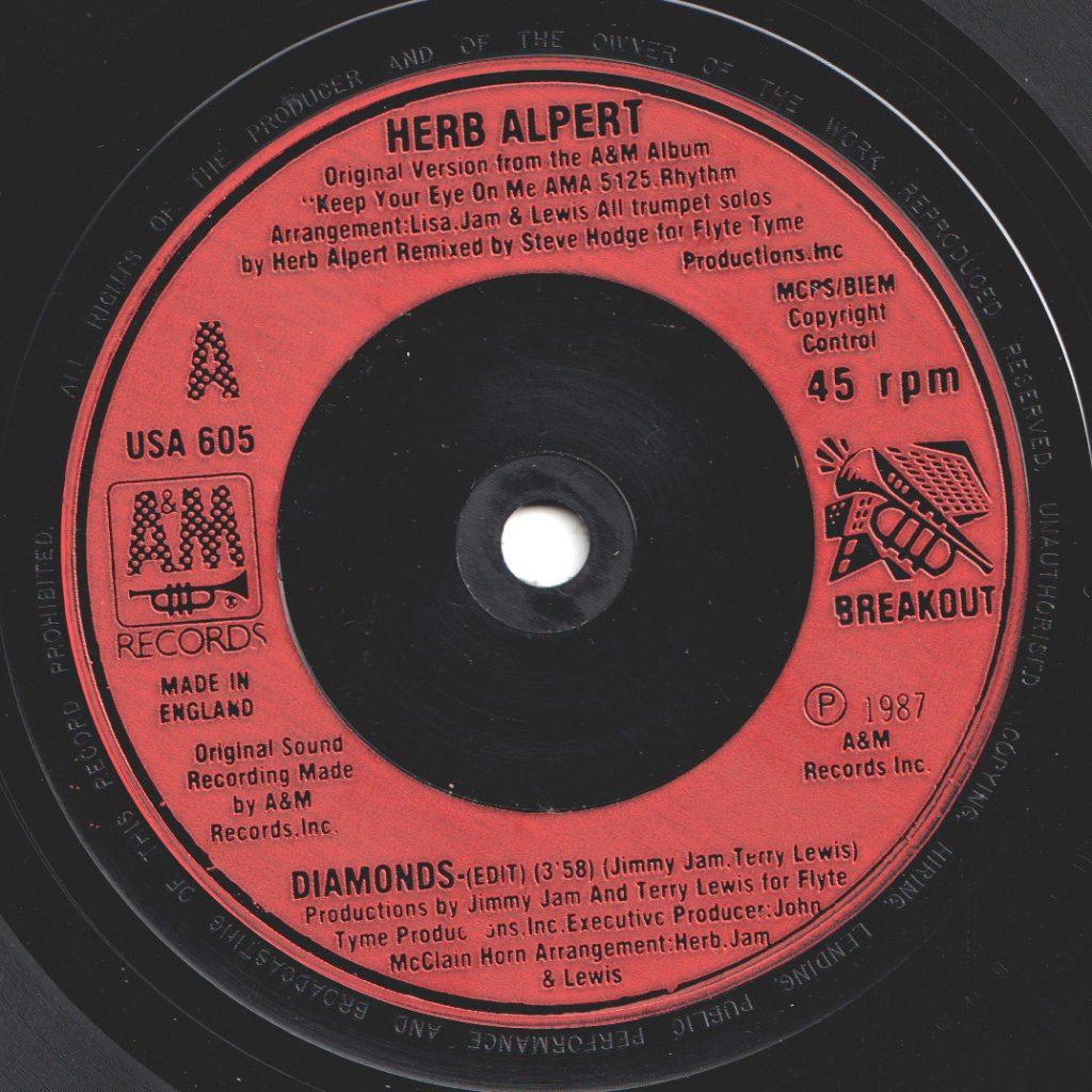 Herb Alpert - Diamonds - 7 Inch