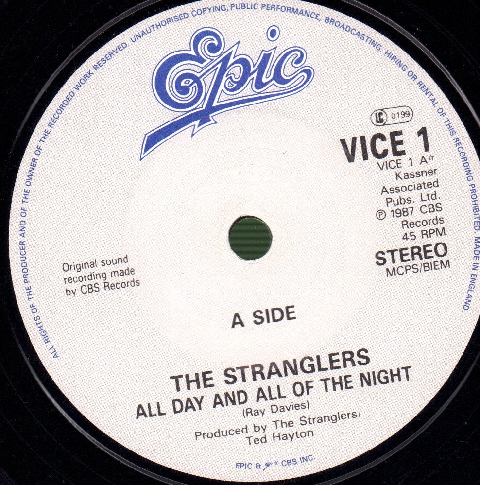 Stranglers - All Day And All Of The Night - 7 Inch