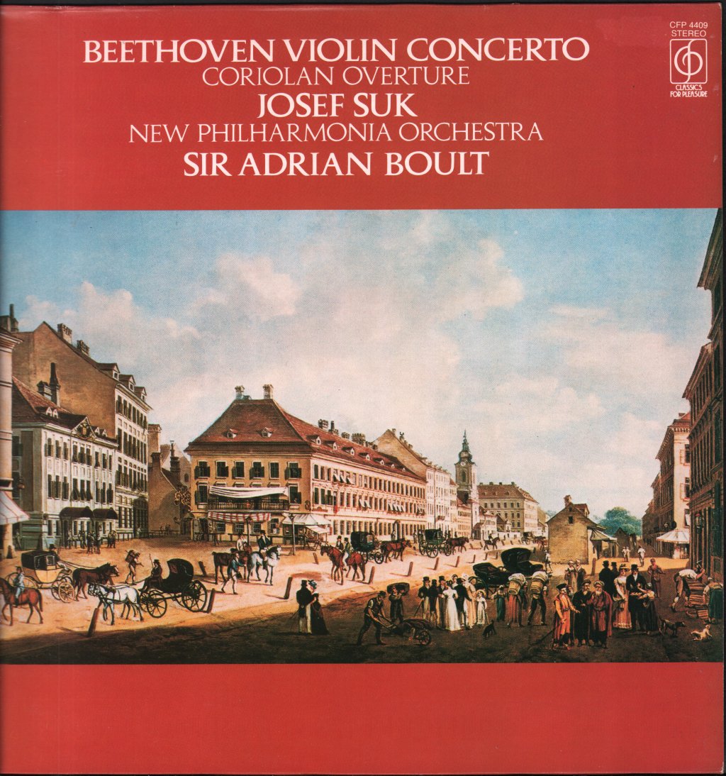 Josef Suk / Sir Adrian Boult  / New Philharmonia Orchestra - Beethoven Violin Concerto, Coriolan Overture - Lp