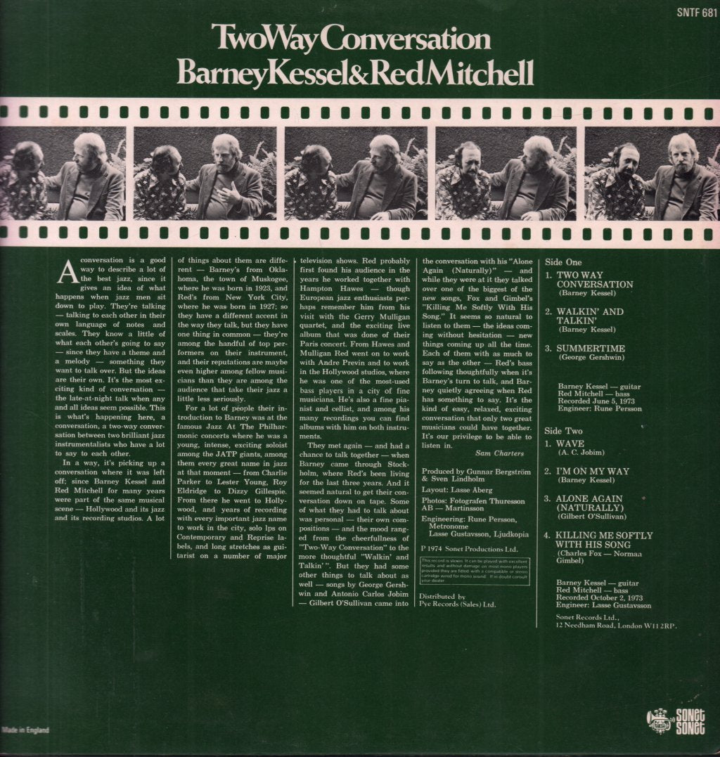 Barney Kessel And Red Mitchell - Two Way Conversation - Lp
