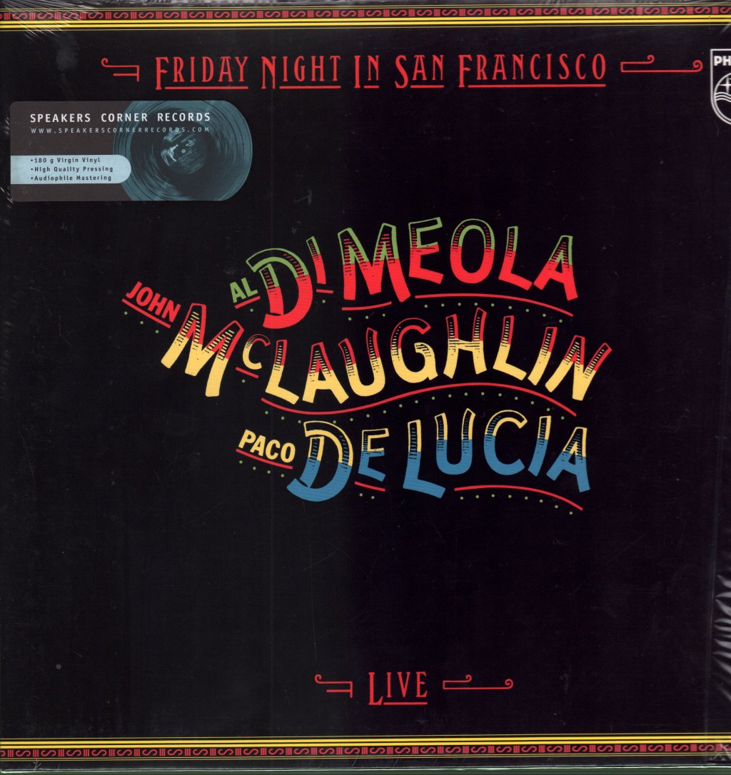 John McLaughlin / Al Di Meola / Paco De Lucia - Friday Night In San Francisco - Lp