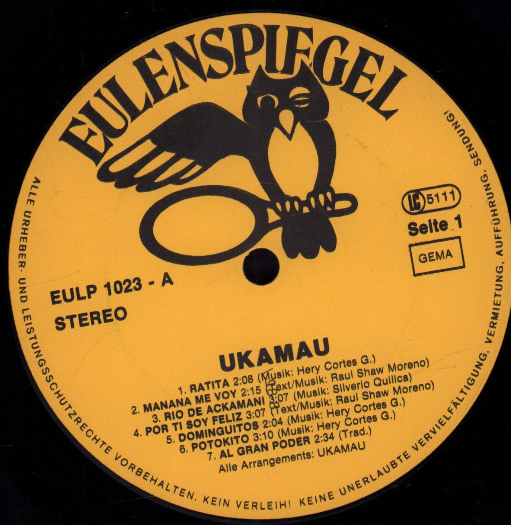 Ukamau - Folklore De Bolivia - Lp