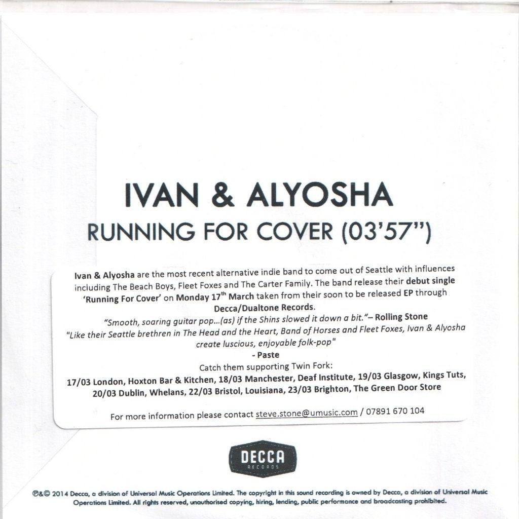 ivan & alyosha - running for cover - Cdr