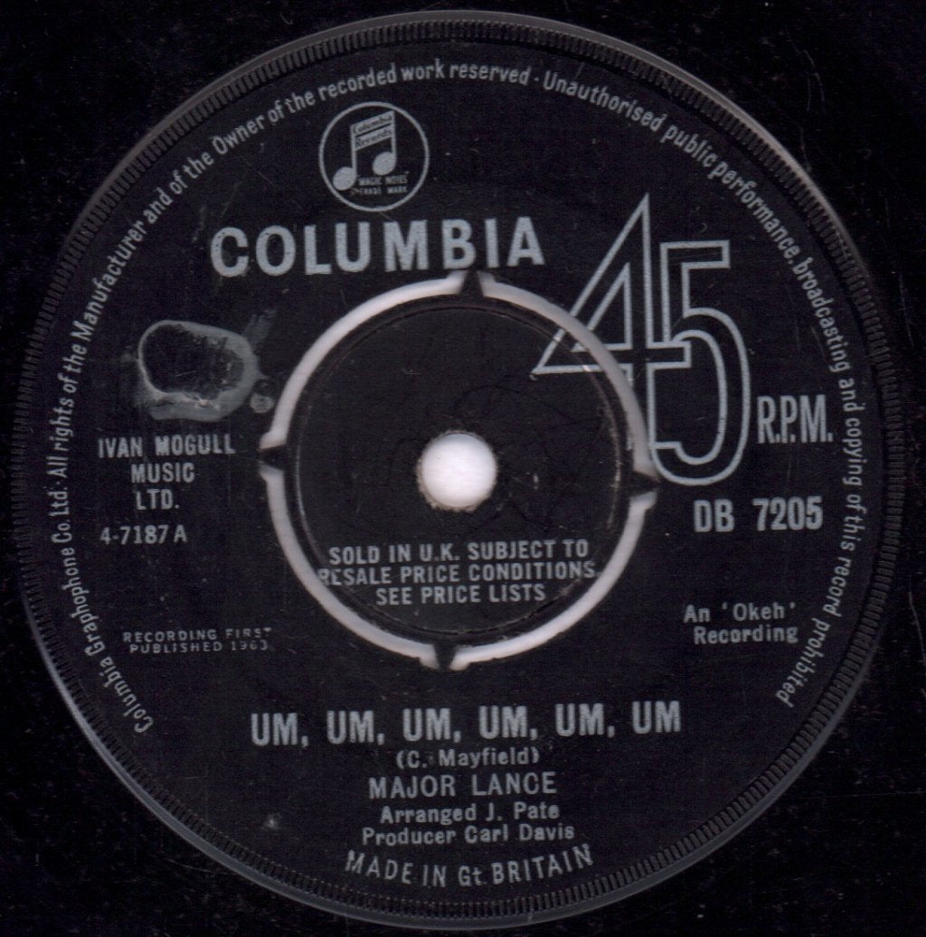 Major Lance - Um Um Um Um Um Um - 7 Inch