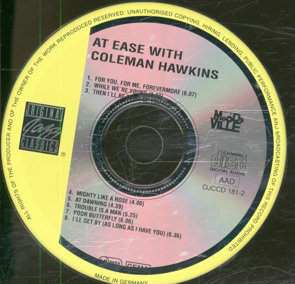 Coleman Hawkins - At Ease With Coleman Hawkins - Cd