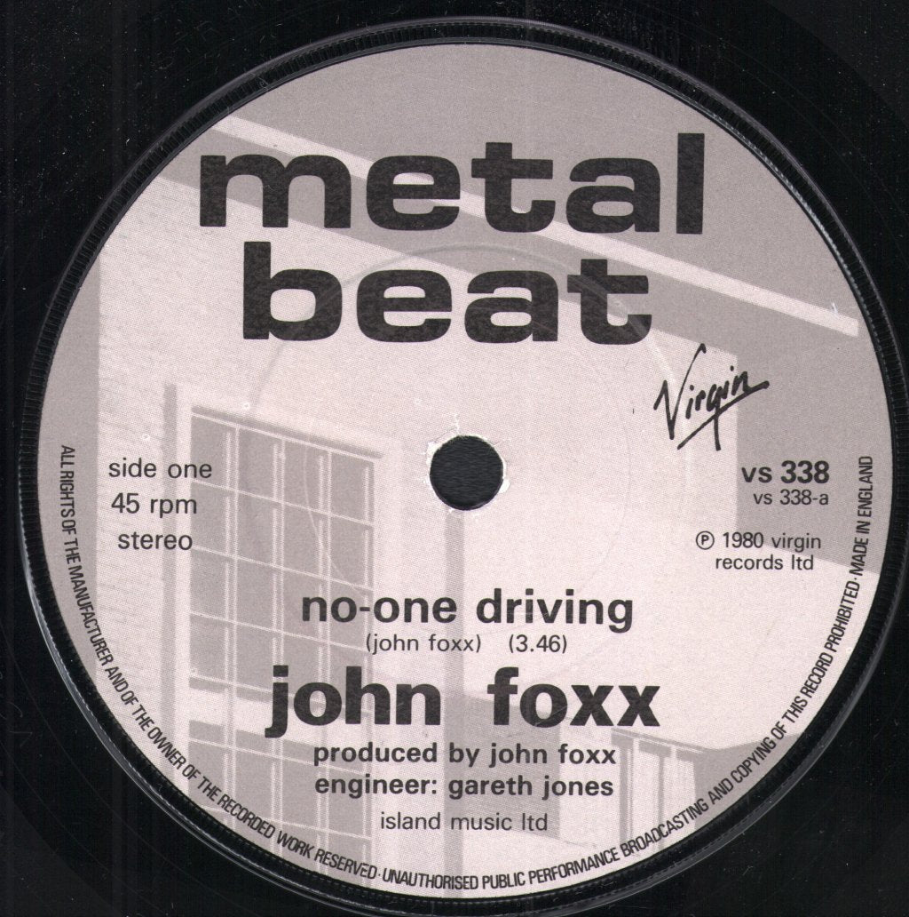 John Foxx - No One Driving - Double 7 Inch