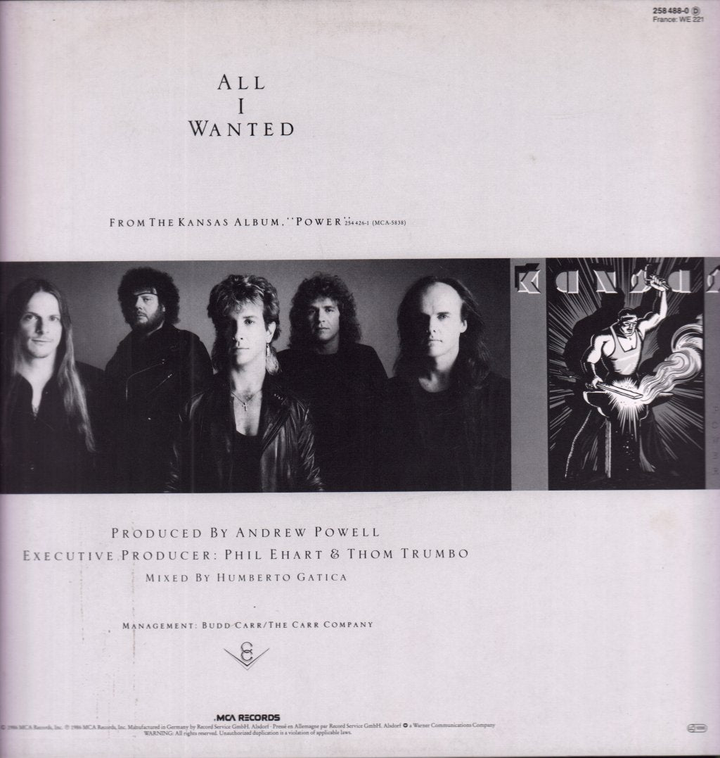 Kansas - All I Wanted - 12 Inch