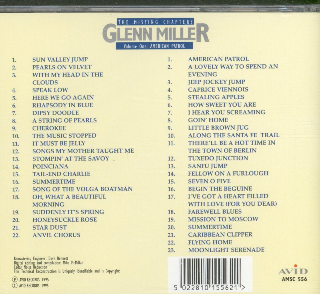 Glenn Miller - Missing Chapters, Volume One: American Patrol - Double Cd