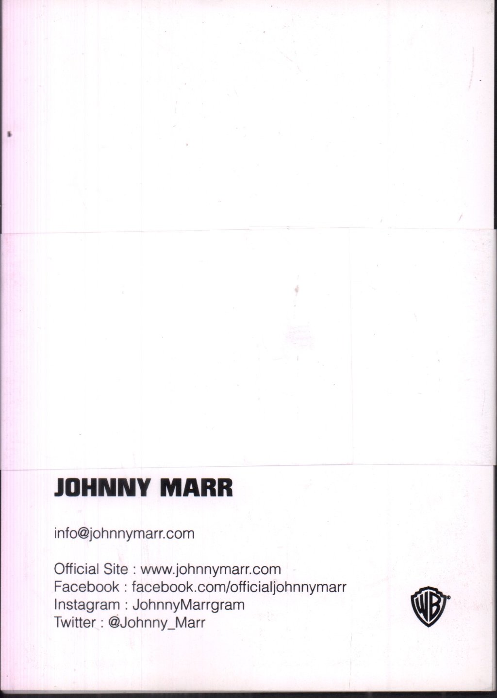 Johnny Marr - playland - Cards
