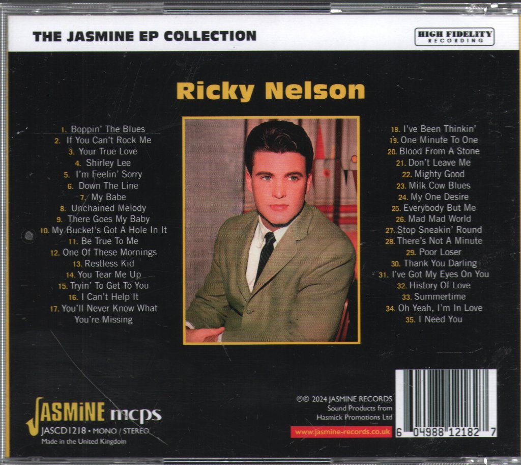 Ricky Nelson - Jasmine EP Collection - Cd