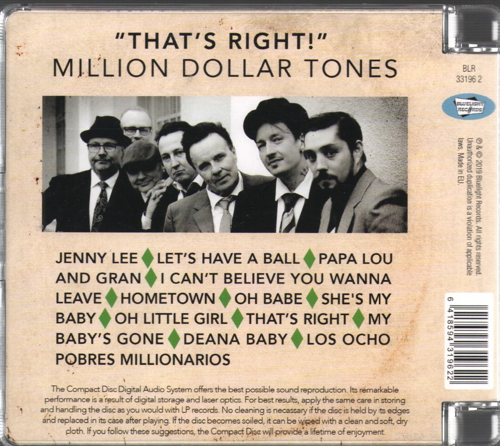 Million Dollar Tones - That's Right! - Cd
