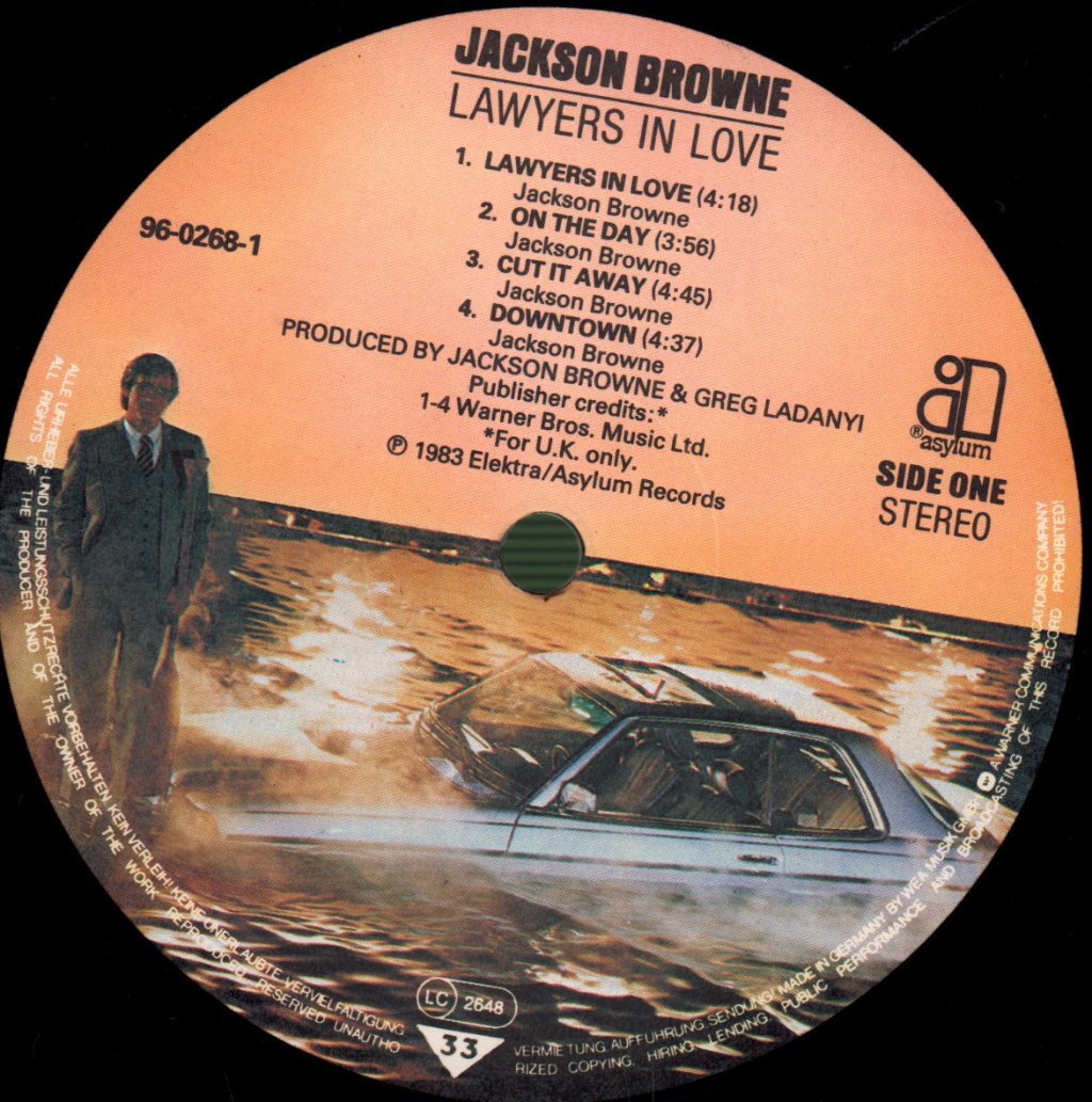 Jackson Browne - Lawyers In Love - Lp