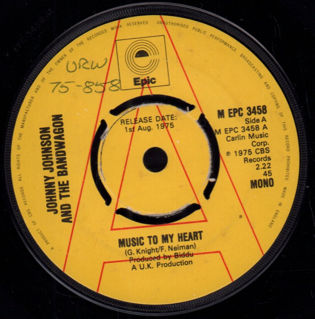 Johnny Johnson And The Bandwagon - Music To My Heart - 7 Inch