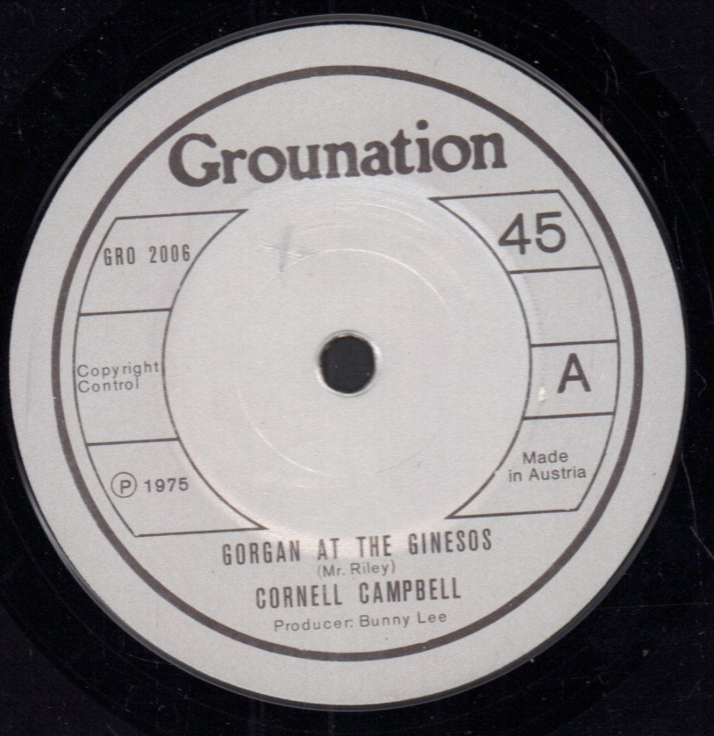 Cornell Campbell - Gorgan At The Ginesos - 7 Inch