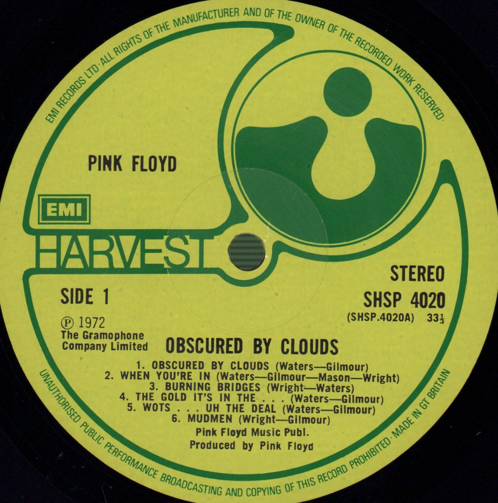 Pink Floyd - Obscured By Clouds - Lp