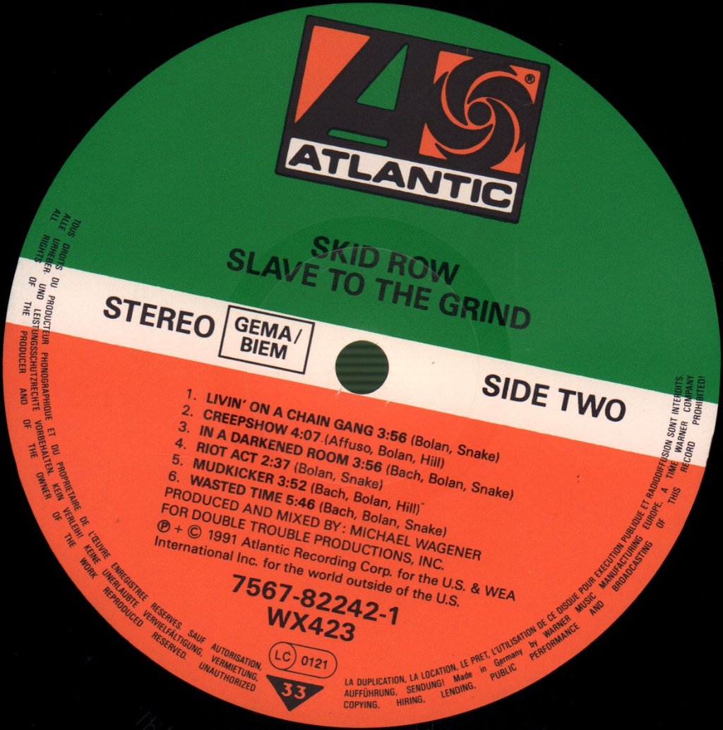 Skid Row - Slave To The Grind - Lp