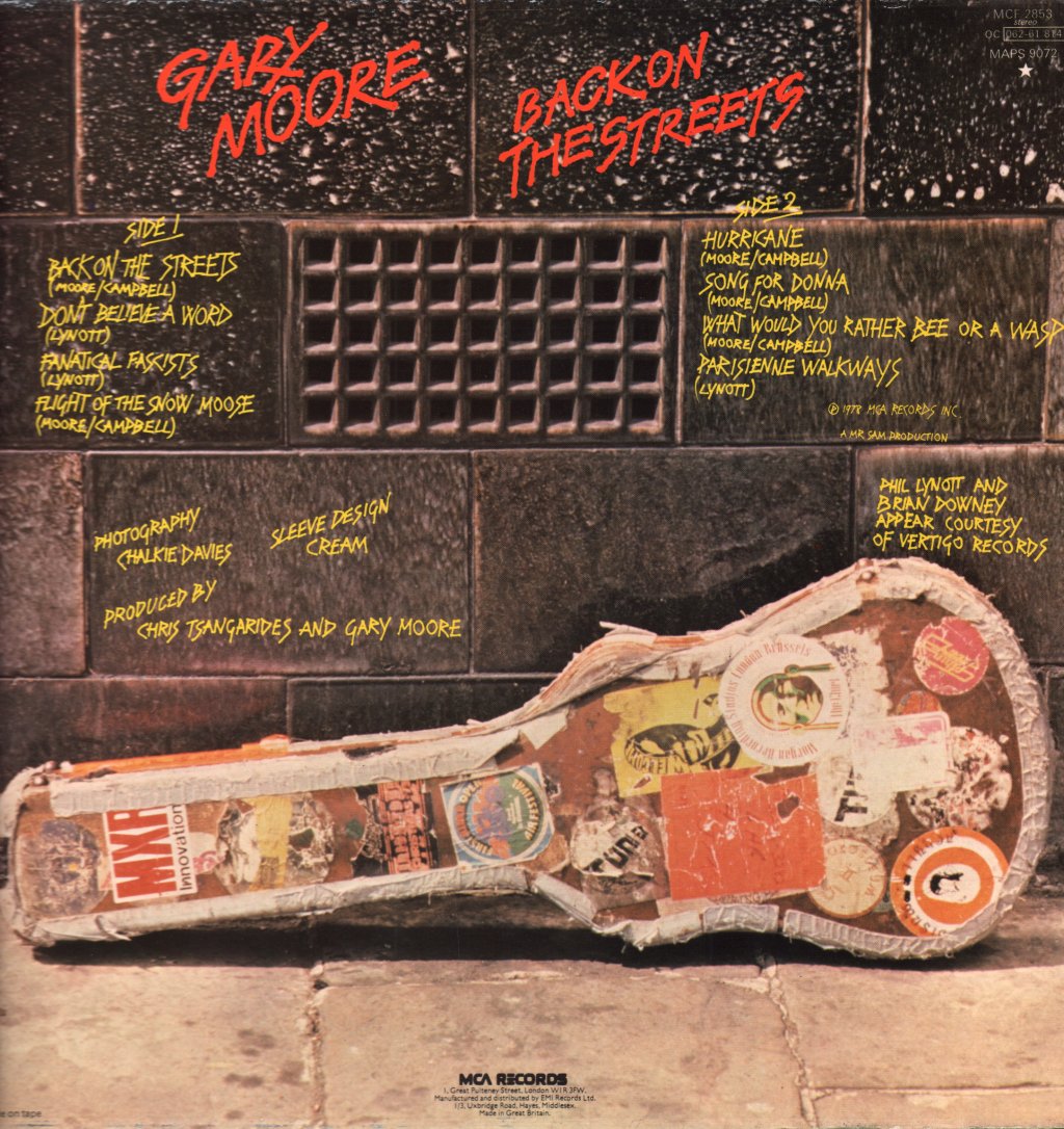 Gary Moore - Back On The Streets - Lp