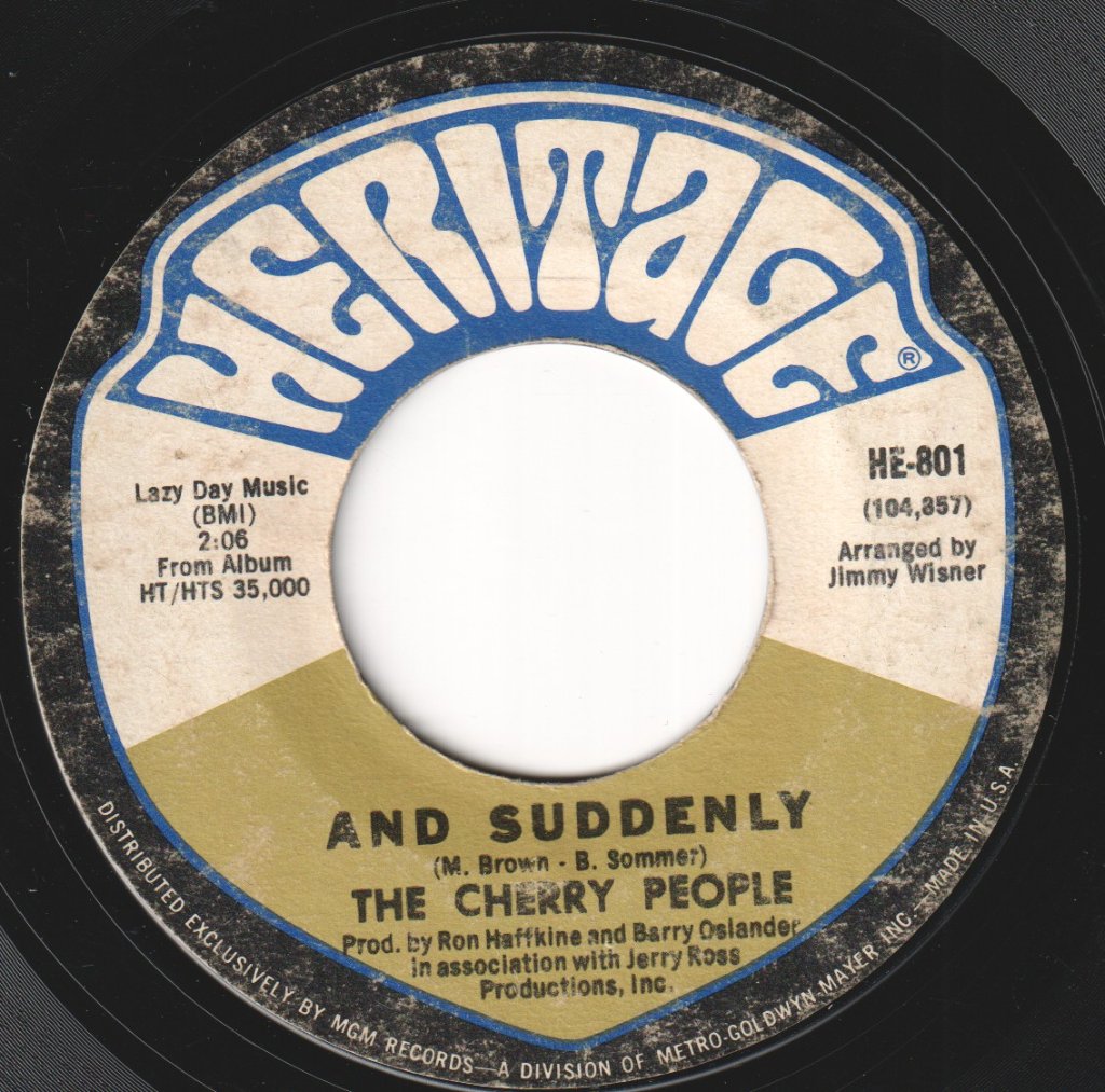 Cherry People - And Suddenly - 7 Inch