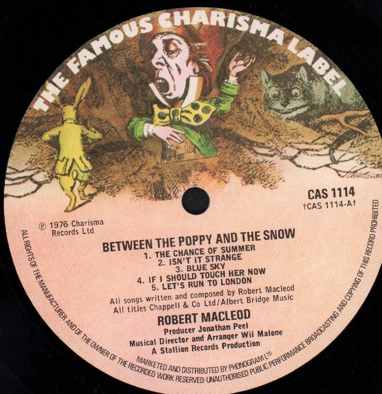 Robert Macleod - Between The Poppy And The Snow - Lp