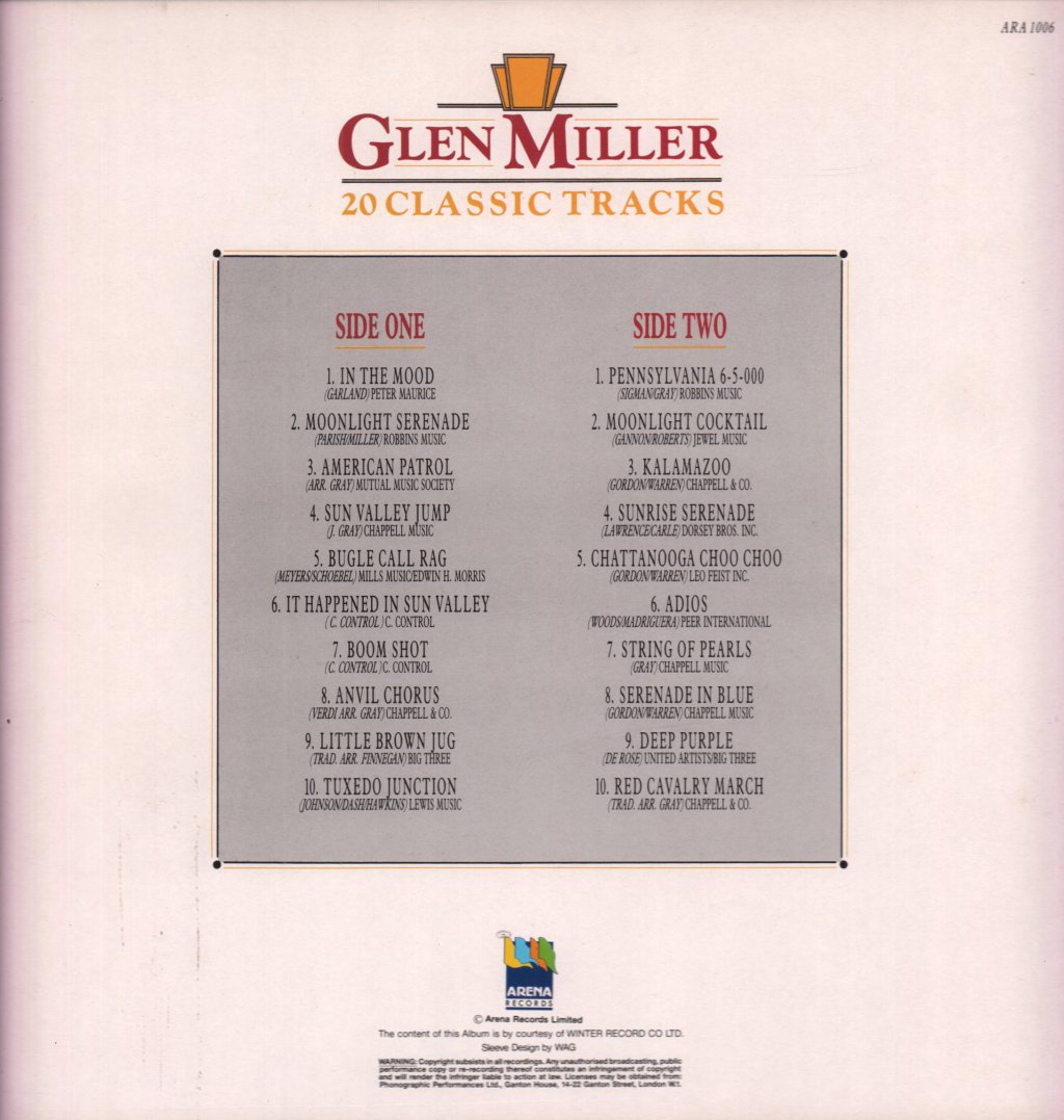 Glenn Miller - 20 Classic Tracks - Lp