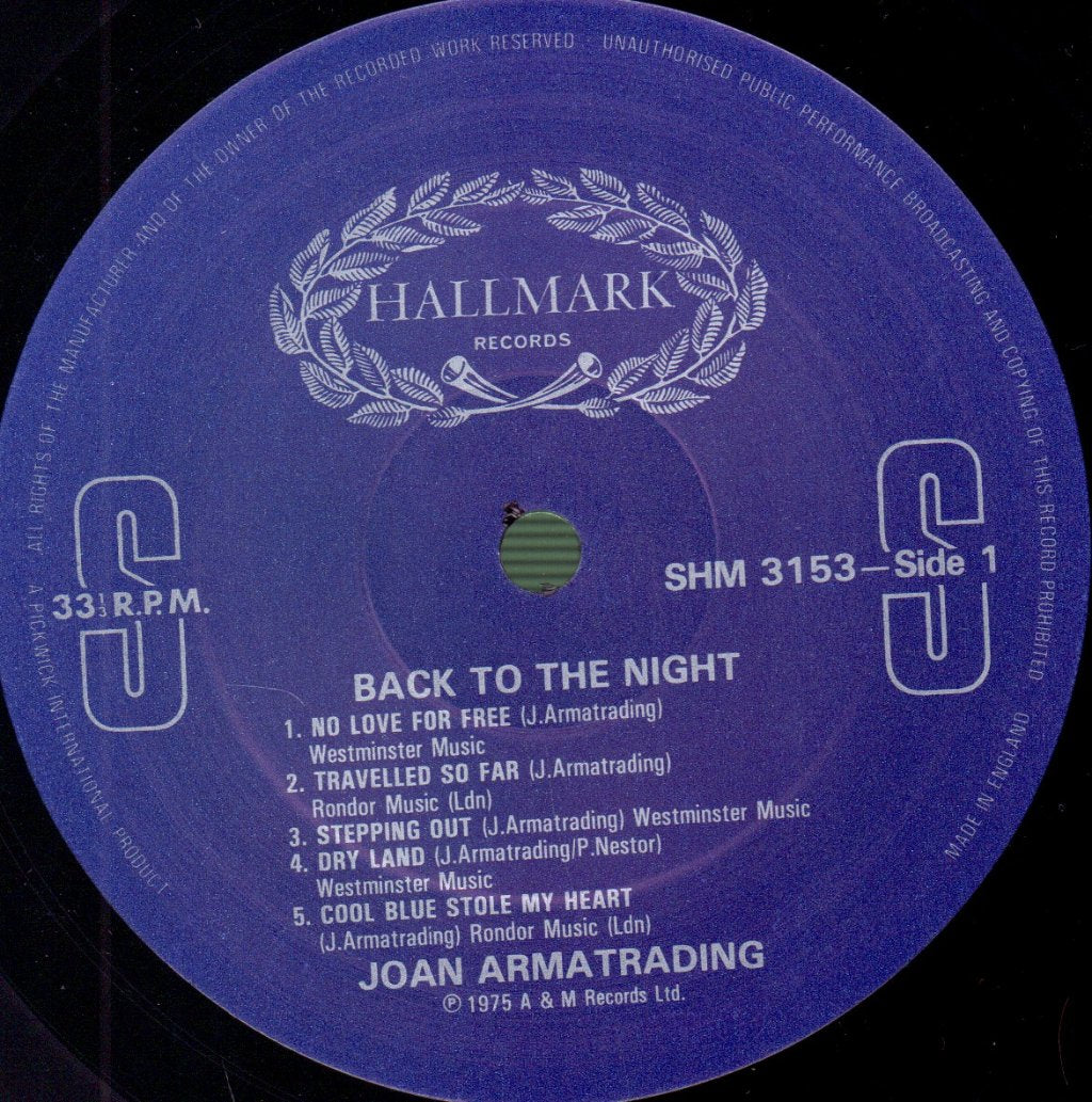 Joan Armatrading - Back To The Night - Lp