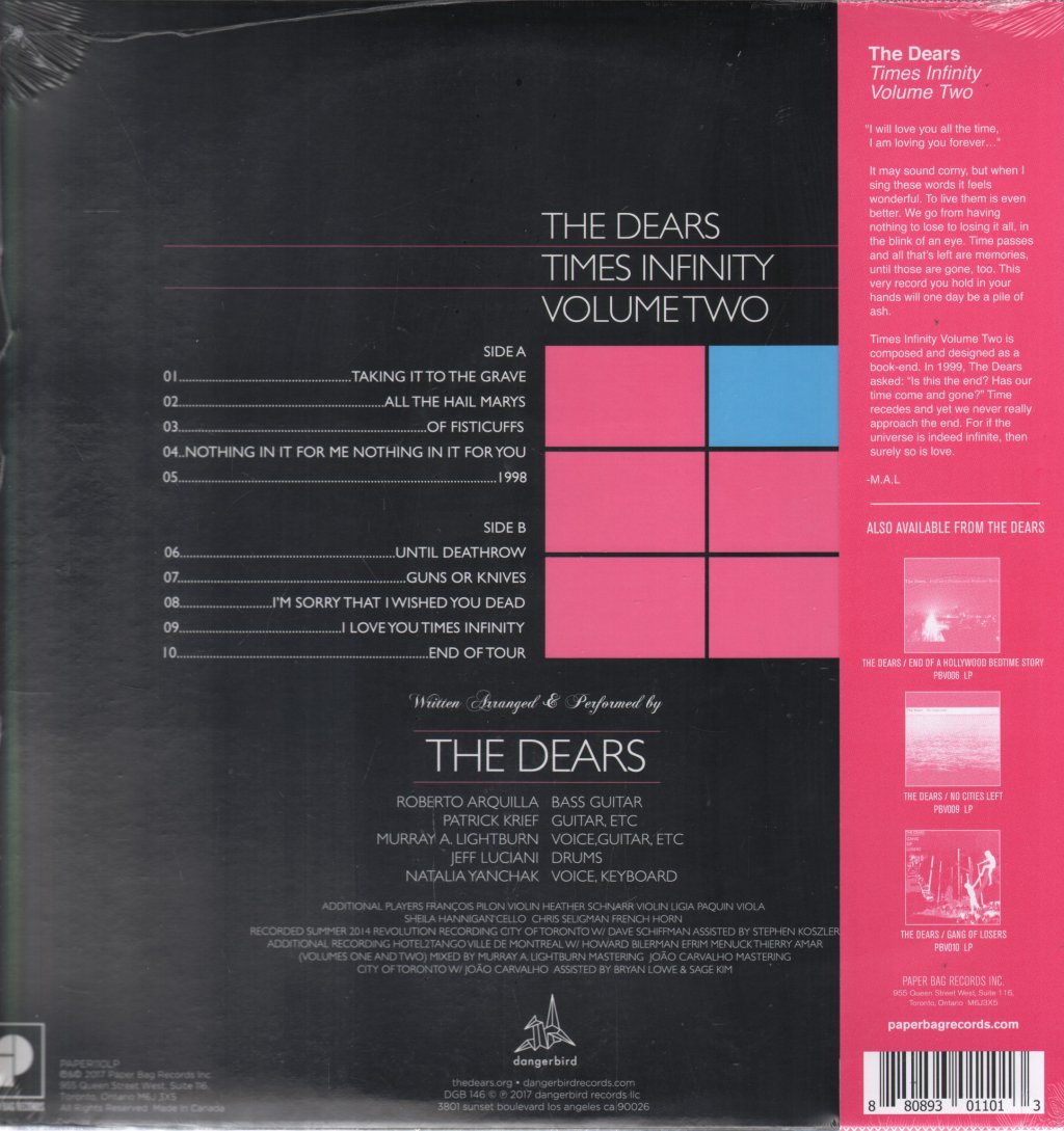 Dears - Times Infinity Volume Two - Lp