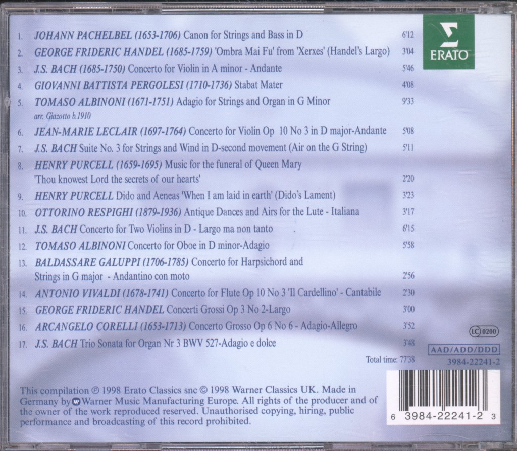 Various Artists - Tranquility Of Baroque - Cd