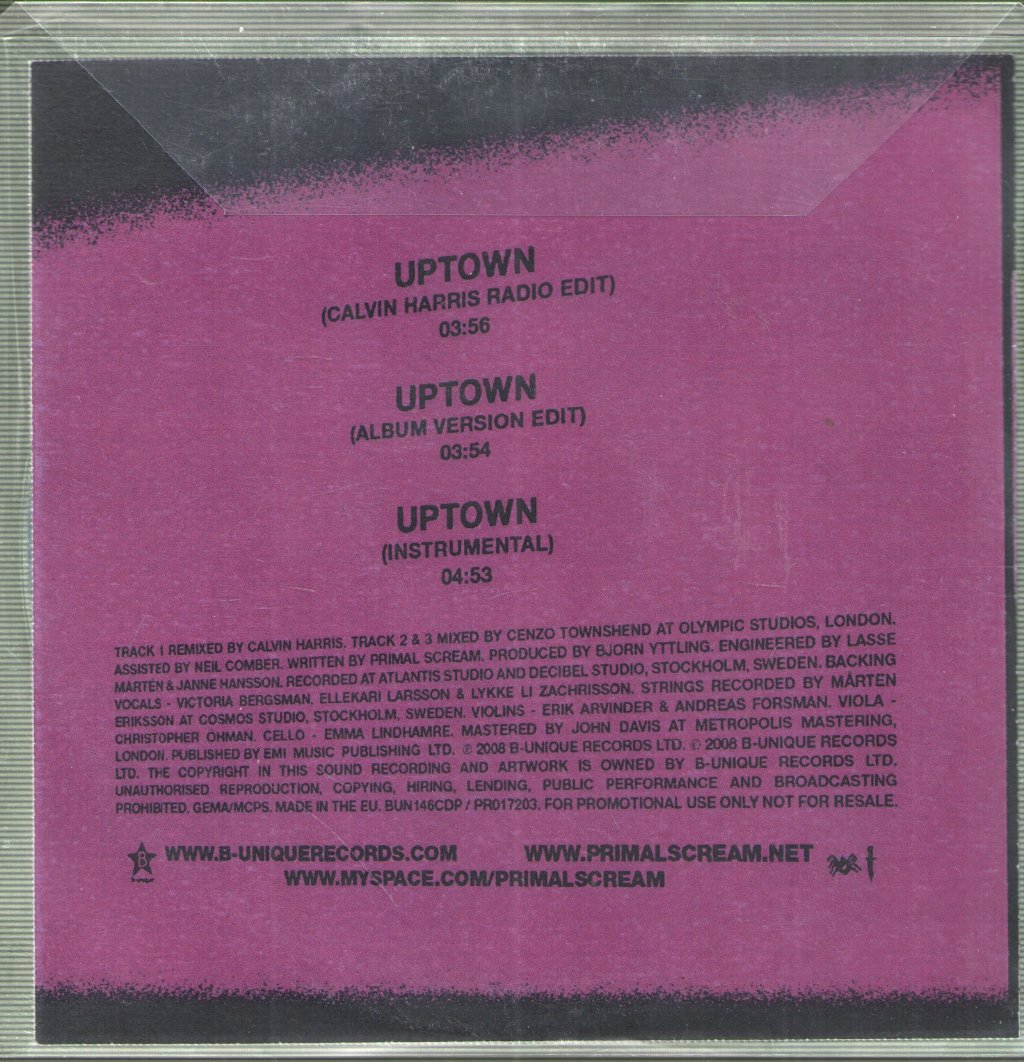 Primal Scream - Uptown - Cdr