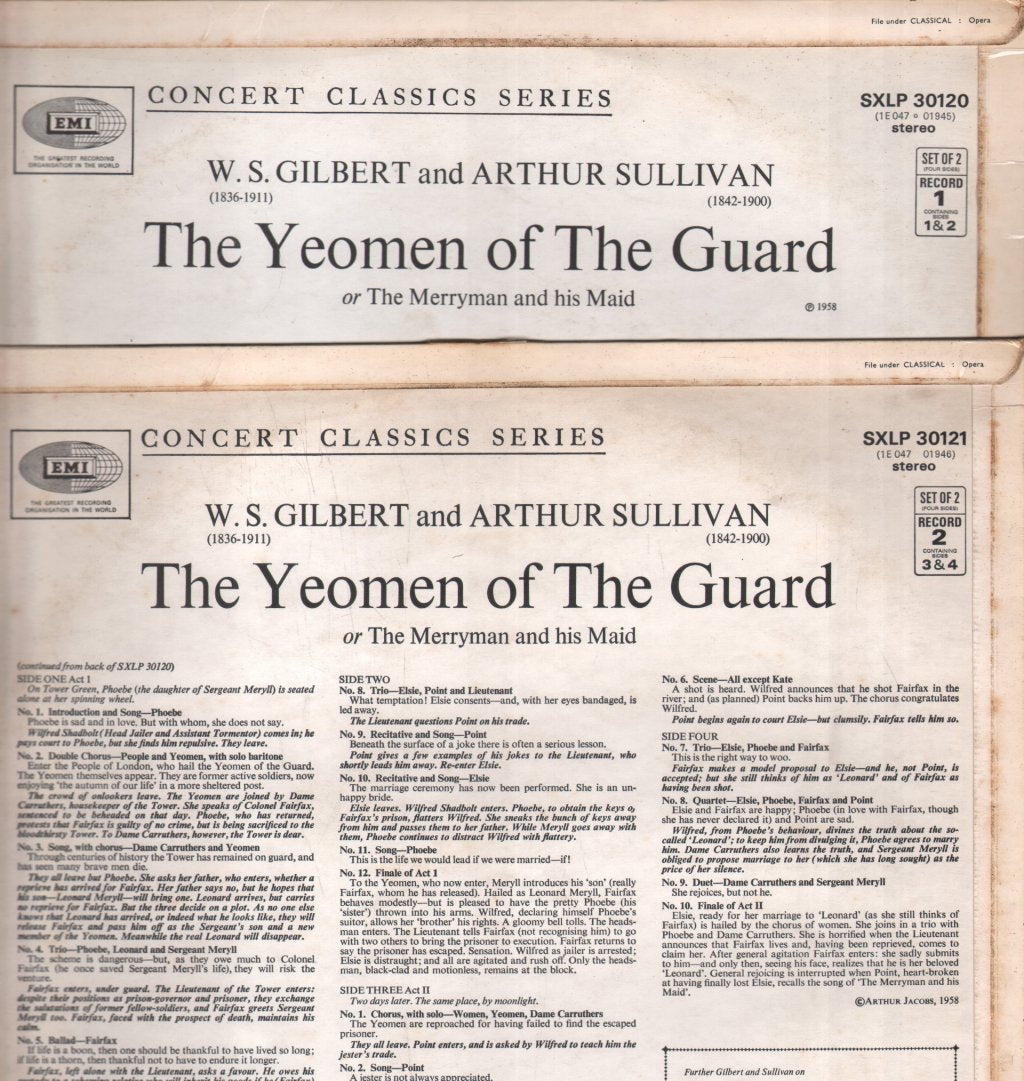 Sir Malcolm Sargent / Glyndebourne Festival Chorus / Pro Arte Orchestra - Gilbert & Sullivan - Yeoman Of The Guard - Double Lp