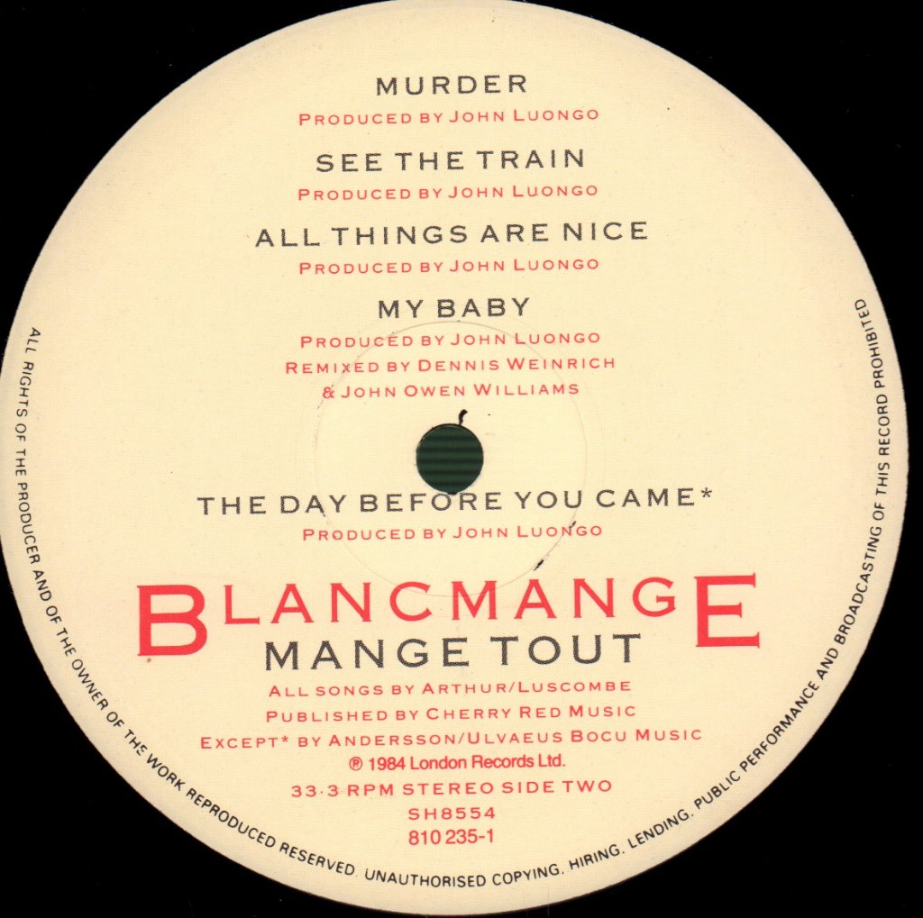 Blancmange - Mange Tout - Lp