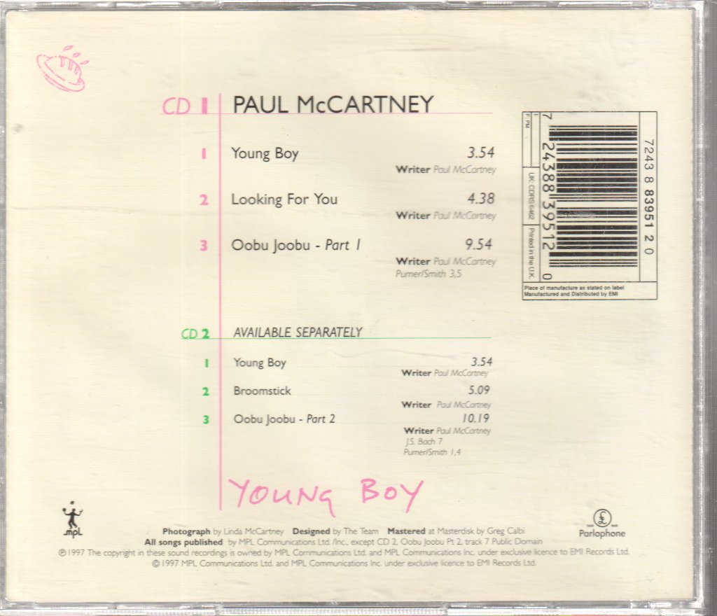 Paul McCartney - Young Boy - Double Cd