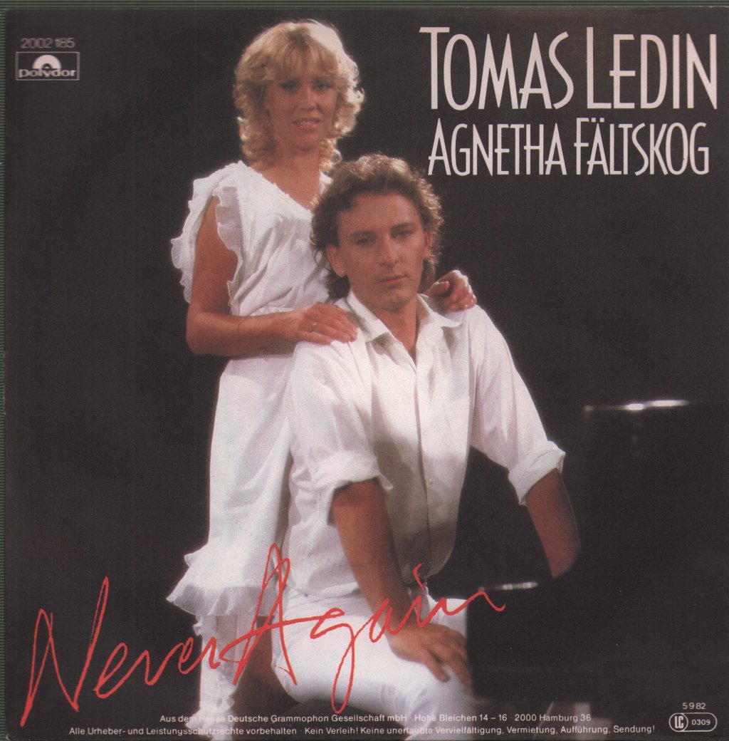 Tomas Ledin And Agnetha Faltskog - Never Again - 7 Inch