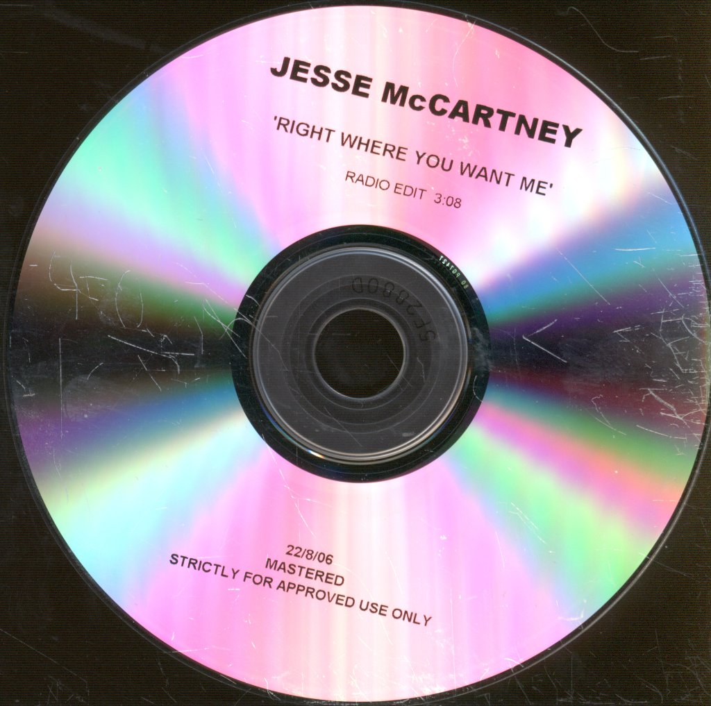 Jesse Mccartney - 'Right Where You Want Me' (Radio Edit) - Cdr