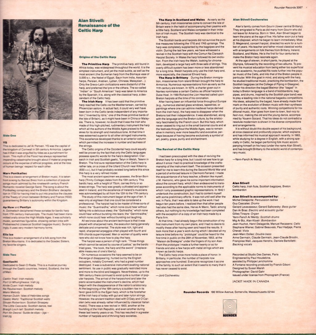 Alan Stivell - Renaissance Of The Celtic Harp - Lp